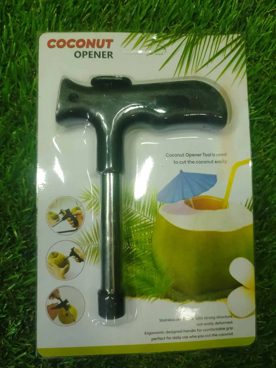 1186 Premium Coconut Opener Tool / Driller with Comfortable Grip