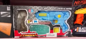 2 in 1 - Water Crystal Ball & Dart_Gun With 1000 Crystal Balls & 3 Burst_Bullet Toy For Kids