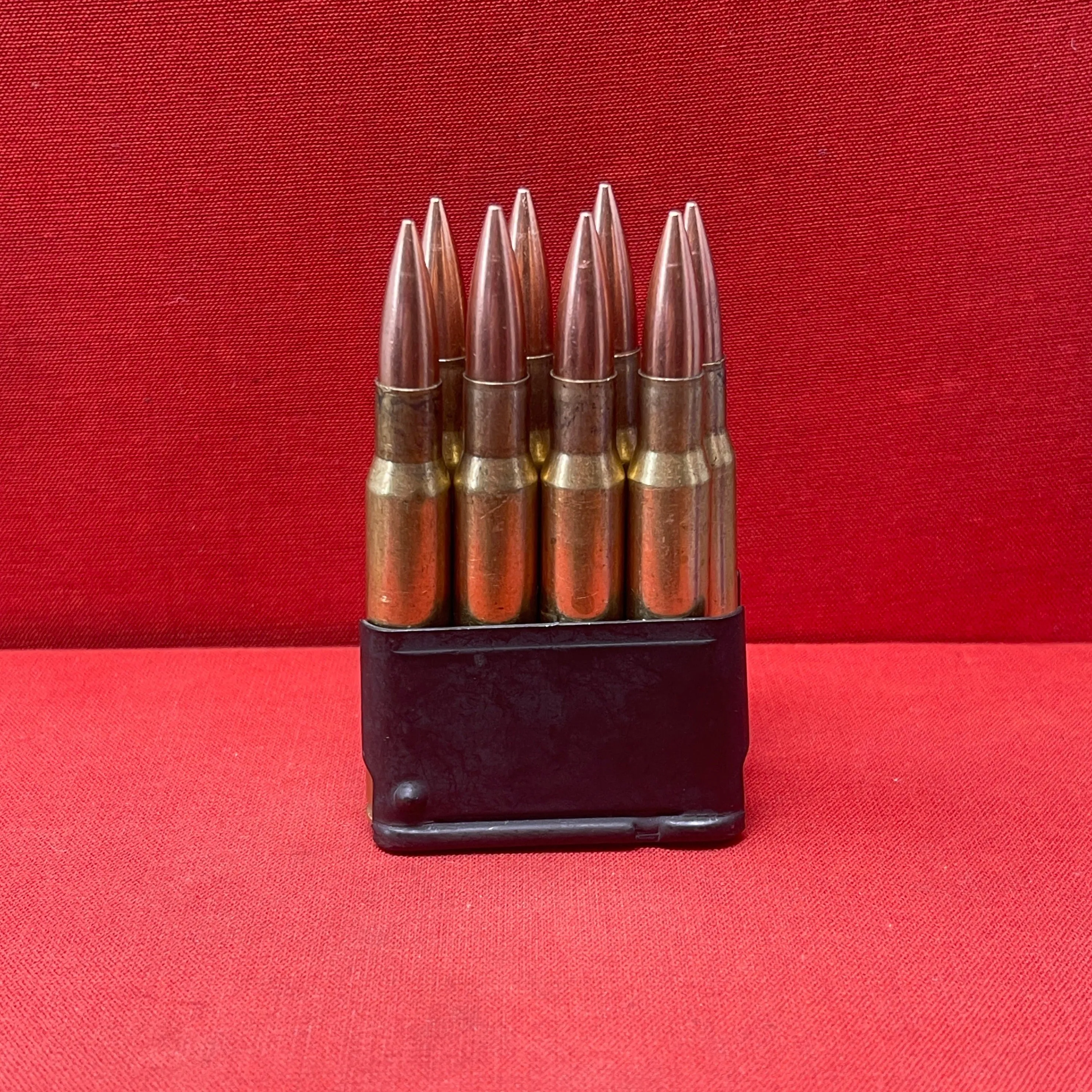 8 X Inert/ Display – .30-06 Springfield Rifle Rounds In M1 Garand Enbloc Clip