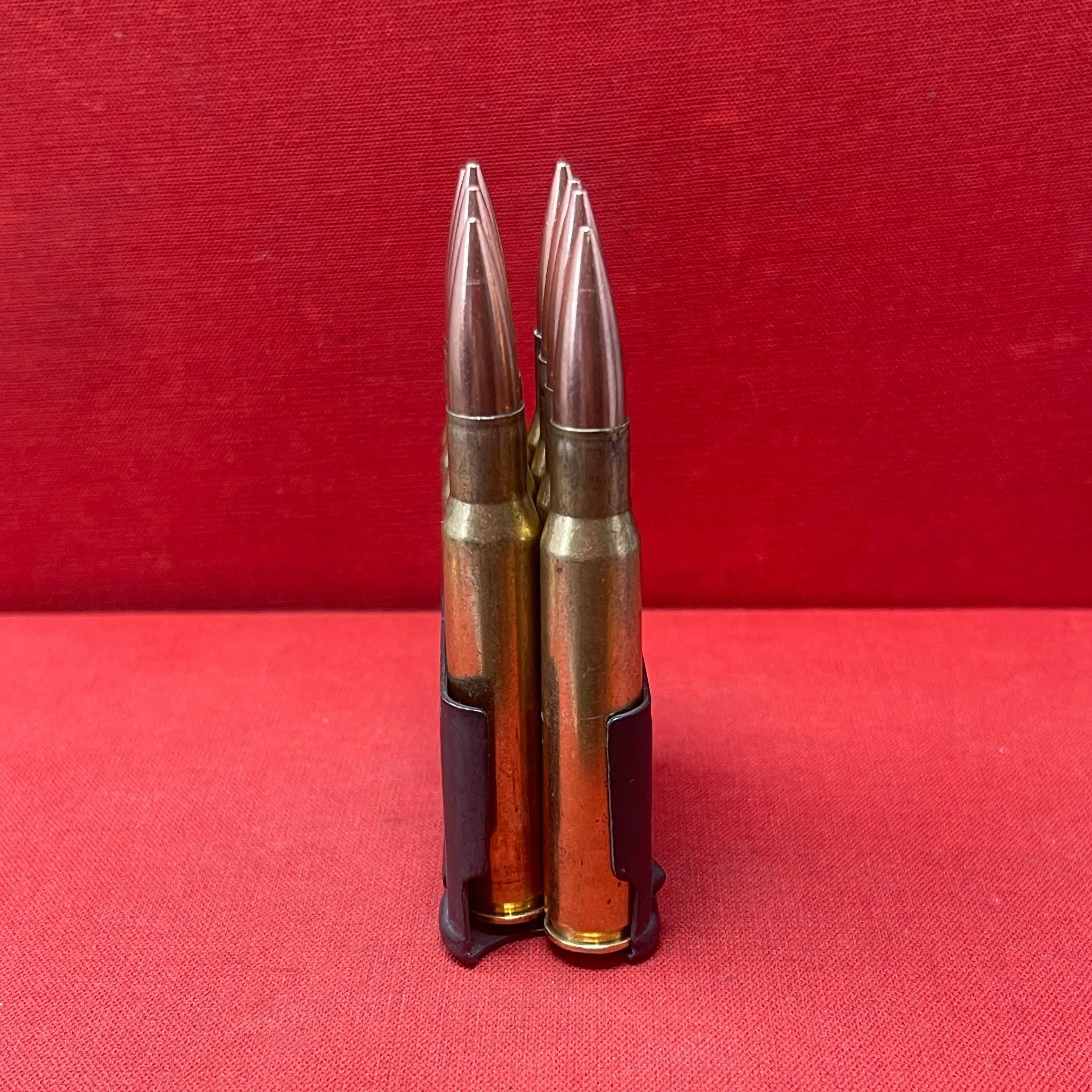 8 X Inert/ Display – .30-06 Springfield Rifle Rounds In M1 Garand Enbloc Clip