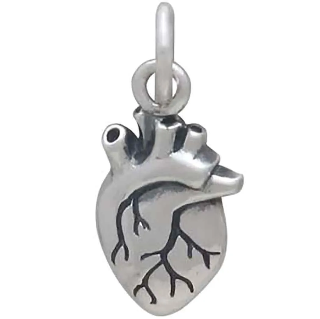 Anatomical Heart Charm Necklace