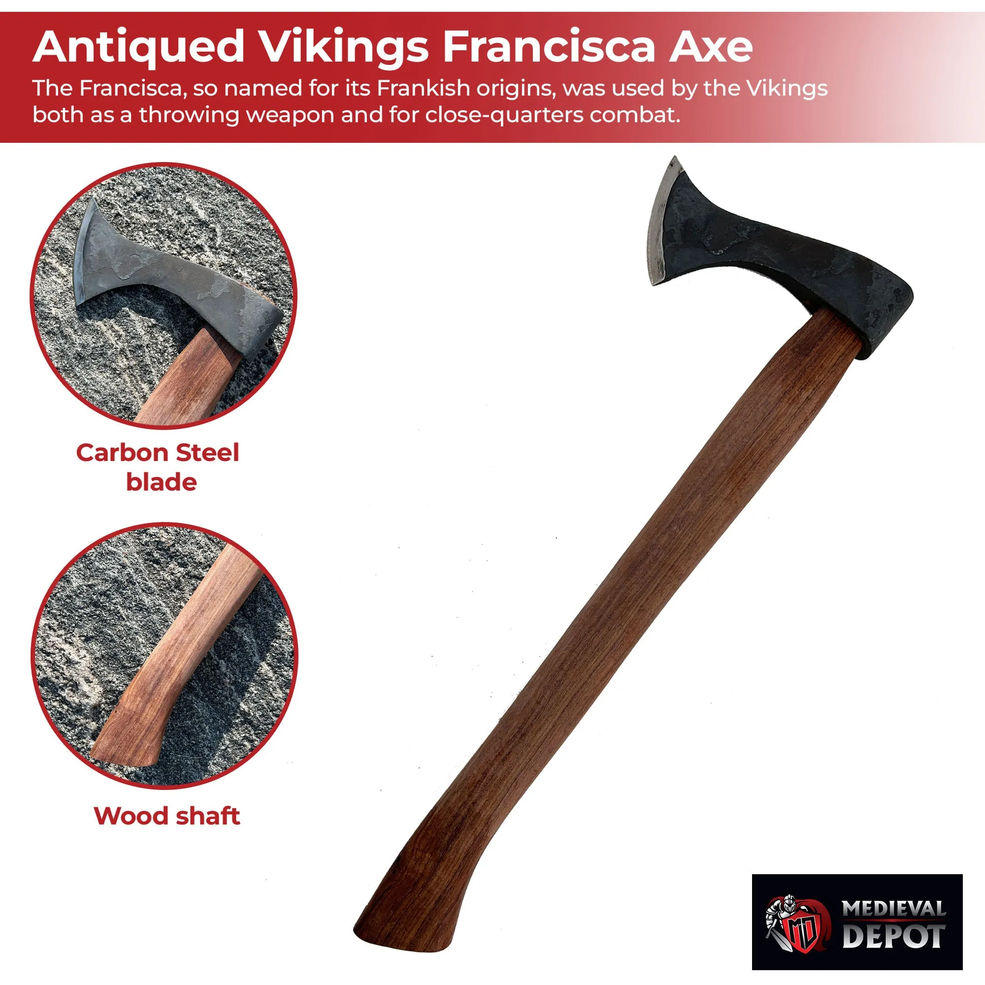 Antiqued Vikings Francisca Axe