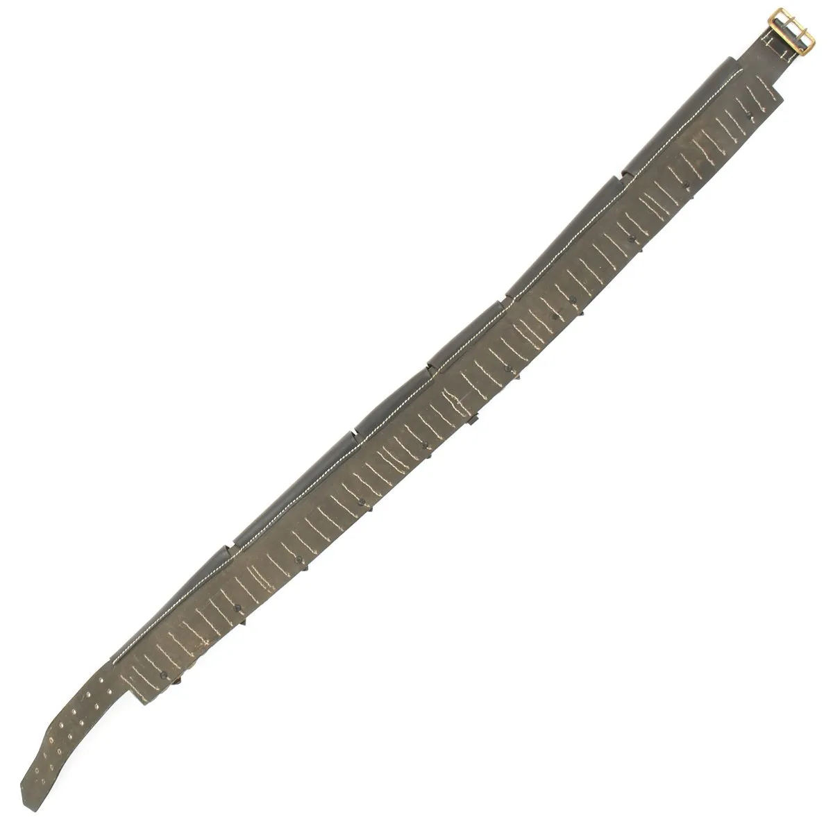 British Victorian Era Martini-Henry Rifle Black Leather Ammunition Bandolier- 50 Round Capacity