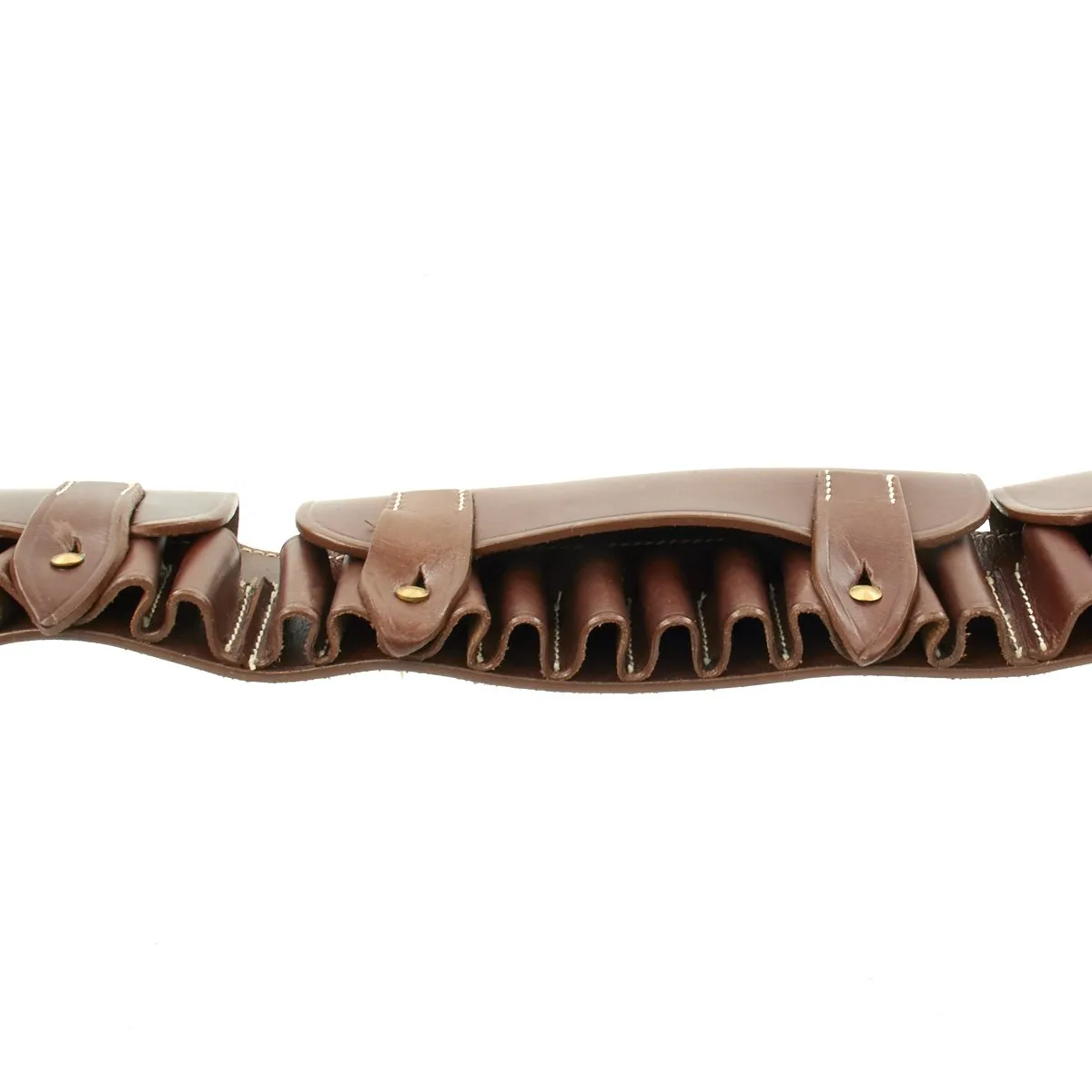 British Victorian Era Martini-Henry Rifle Brown Leather Ammunition Bandolier- 50 Round Capacity