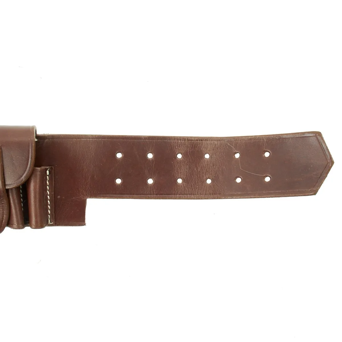 British Victorian Era Martini-Henry Rifle Brown Leather Ammunition Bandolier- 50 Round Capacity