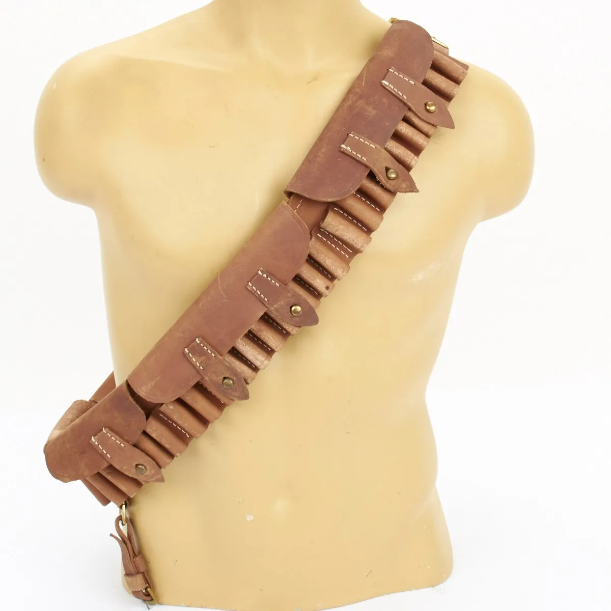 British Victorian Era Martini-Henry Rifle Leather Ammunition Bandolier- GRADE 2