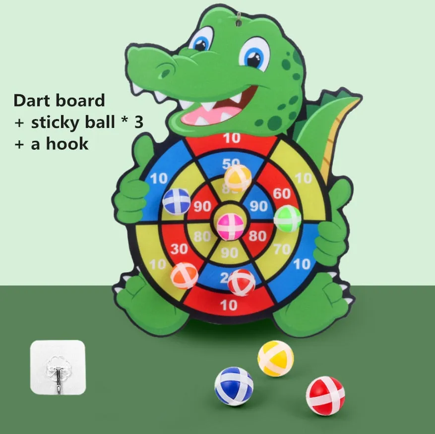 Cartoon Animal Dart Board/Sticky Ball Board - Family Interactive Educational Toy