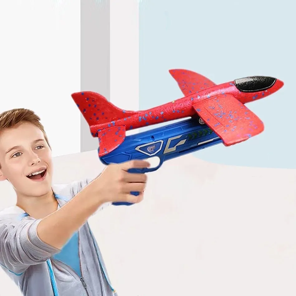 Catapult Plane Toy, Foam Airplane Launcher for Kids Gift Present