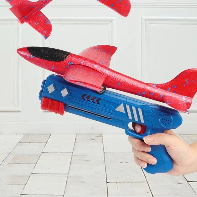 Catapult Plane Toy, Foam Airplane Launcher for Kids Gift Present