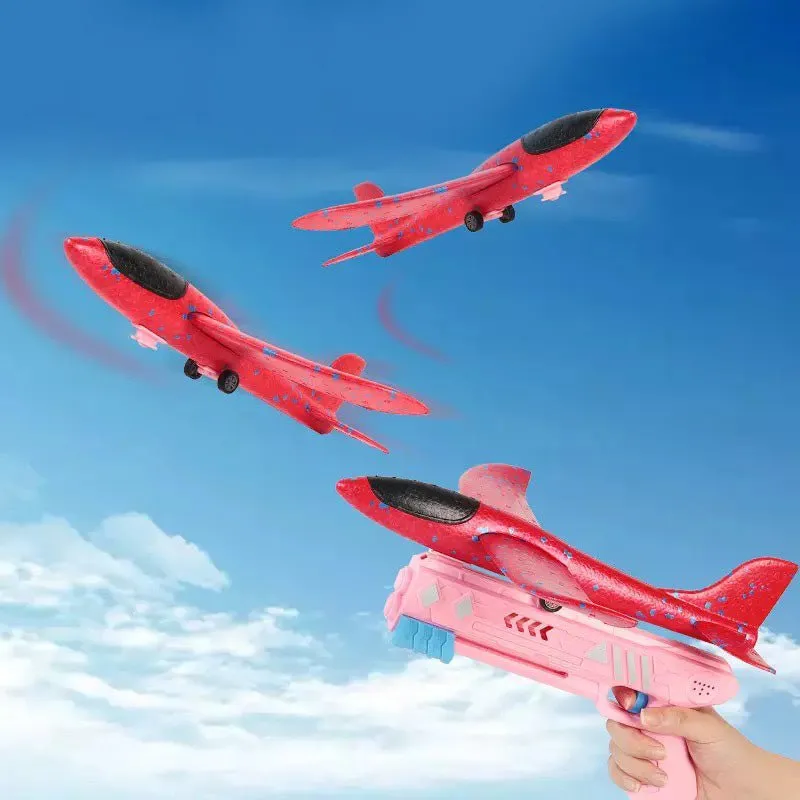 Catapult Plane Toy, Foam Airplane Launcher for Kids Gift Present