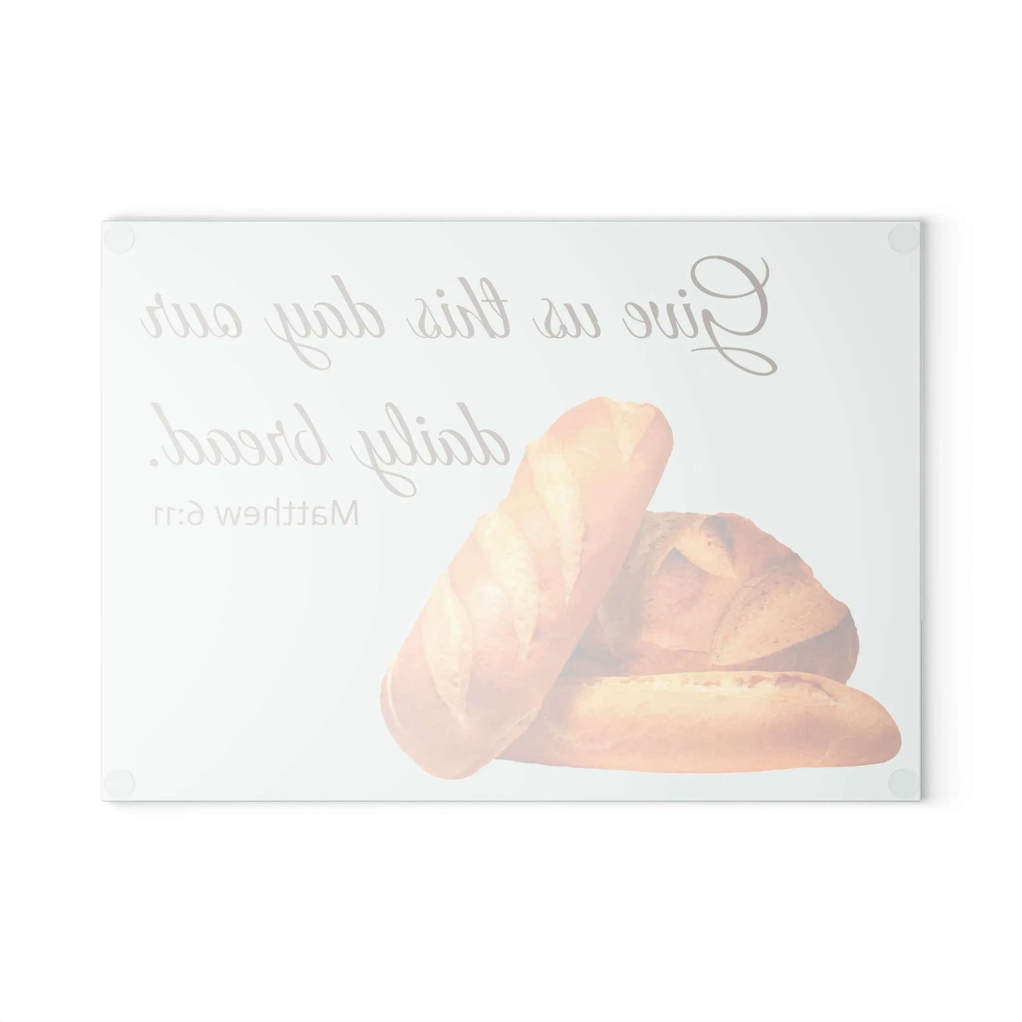 Daily Bread Christian Glass Cutting Board