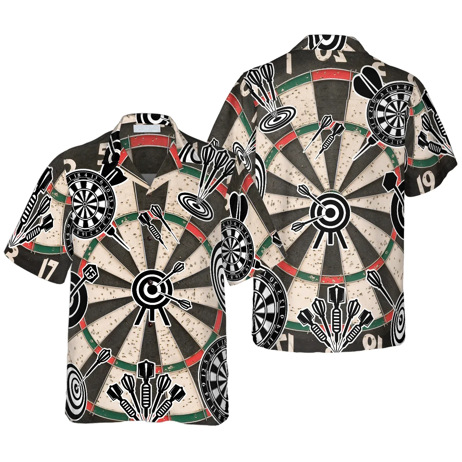 Darts Icon Game Pattern Hawaiian Shirt, Colorful Summer Aloha Shirt For Men Women, Gift For Friend, Team, Darts Lovers