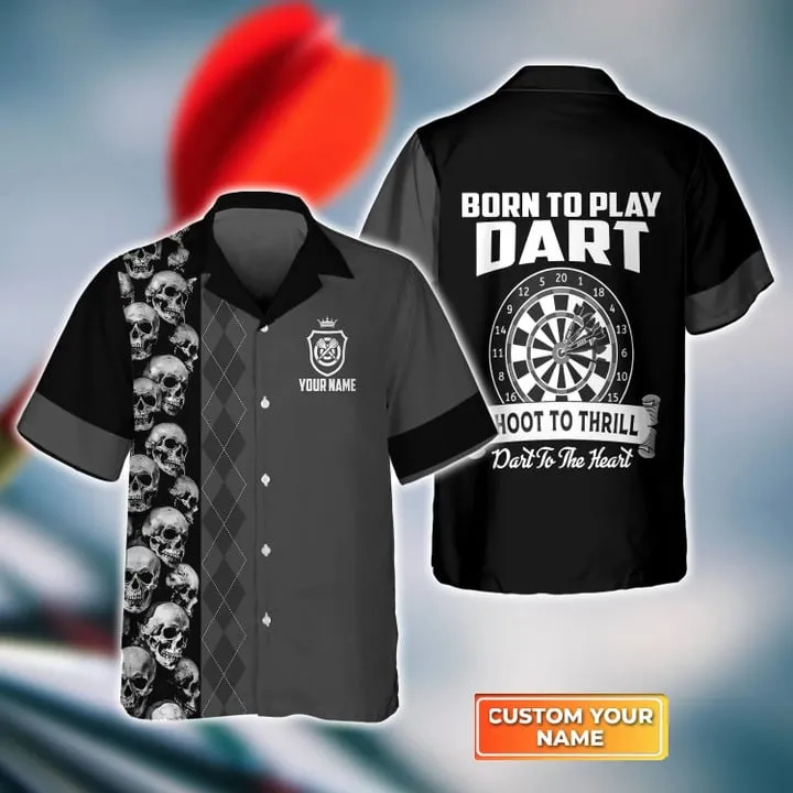 Darts Player Personalized Name 3D Hawaiian Shirt For Darts Player, Idea Gift for Dart Player Summer