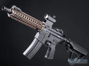 EMG / Daniel Defense Licensed DDMK18 Airsoft EBB AEG Rifle w/ S3 Electronic Trigger by ICS - Black - DE Hand Guard - 350 FPS