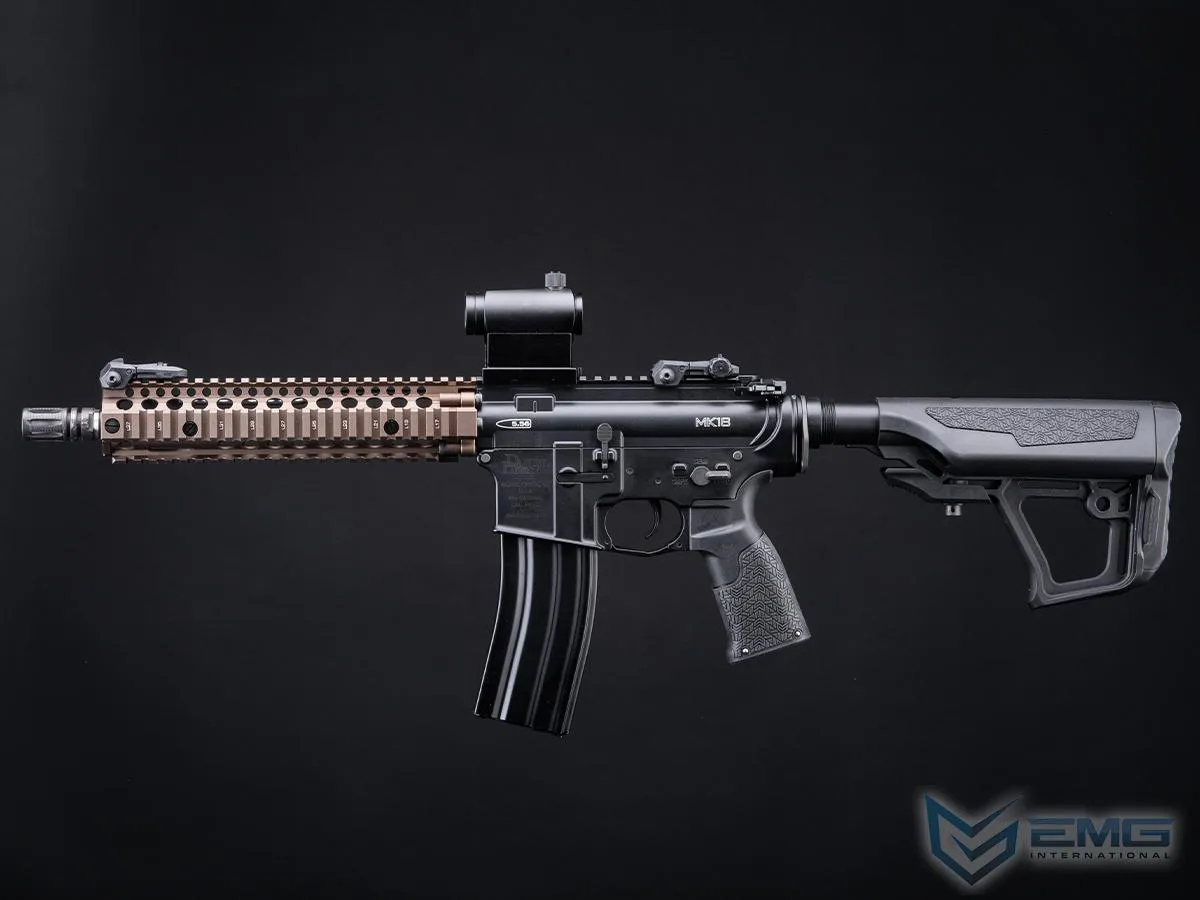 EMG / Daniel Defense Licensed DDMK18 Airsoft EBB AEG Rifle w/ S3 Electronic Trigger by ICS - Black - DE Hand Guard - 350 FPS