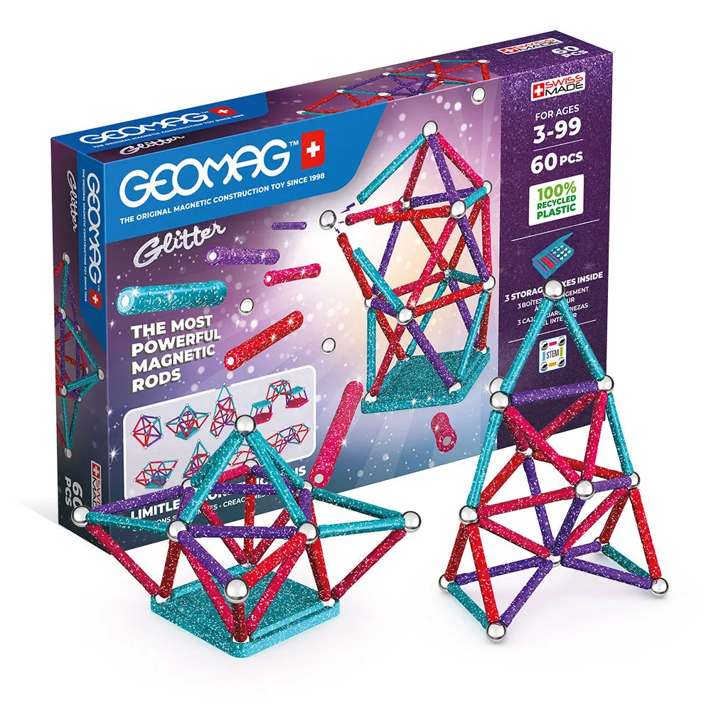 Geomag 536 Glitter Recycled 60 pcs