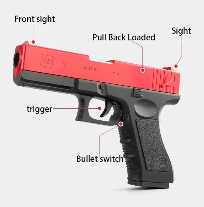 Glock Pistol Toy | Foam Bullets | Battleground