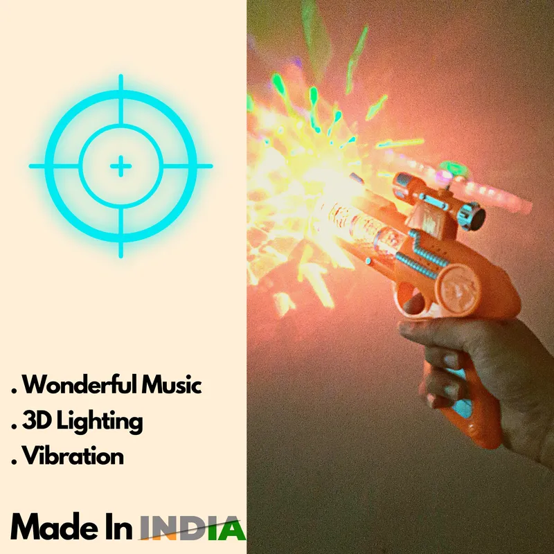 Gun Toys for Kids with Light, Music, Laser, Sound (Big in Size)