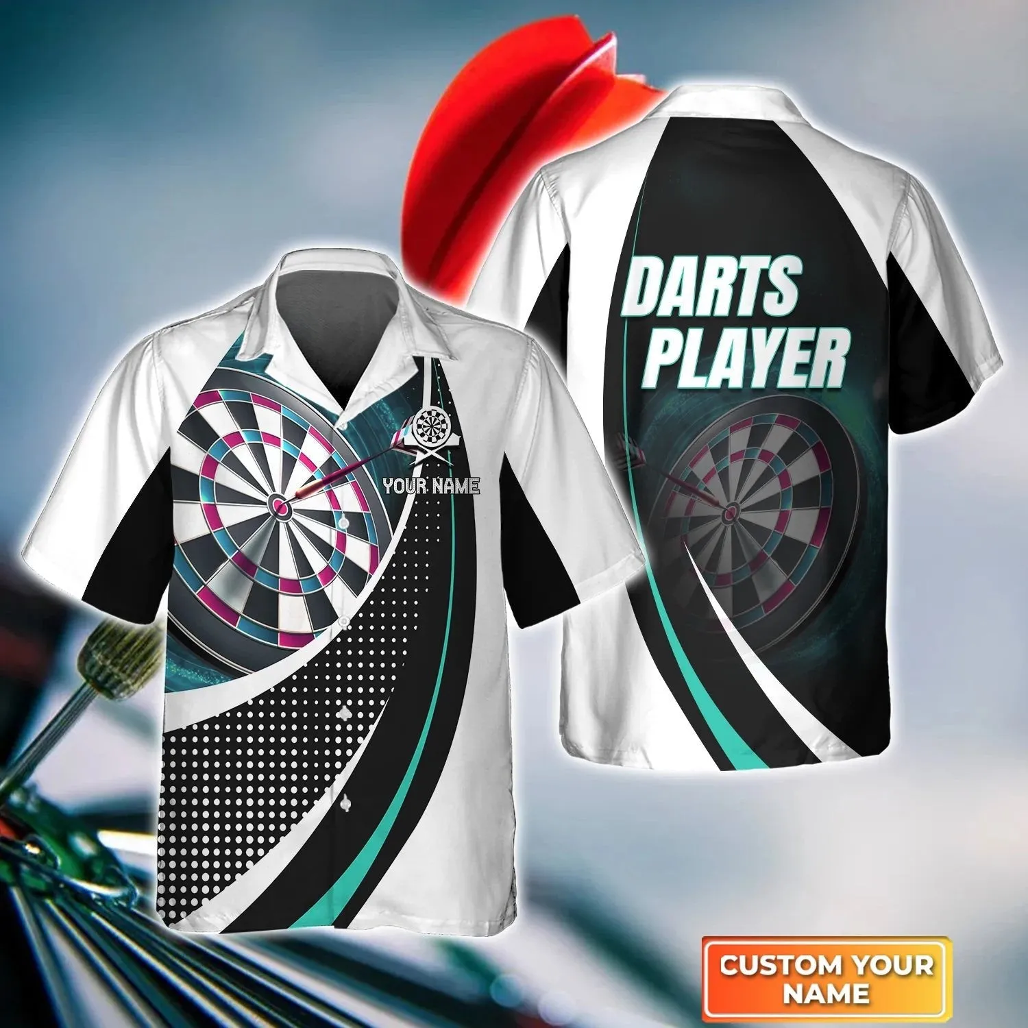 Happiness Is A Tight Three Some Personalized Name 3D Hawaiian Shirt For Darts Player