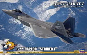 Hasegawa 52358 Ace Combat 7 Skies Unknown F-22 Raptor Strider 1 1/48 Model Kit