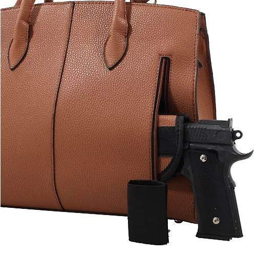 Jane Concealed Carry Lock and Key Satchel with Matching Wallet