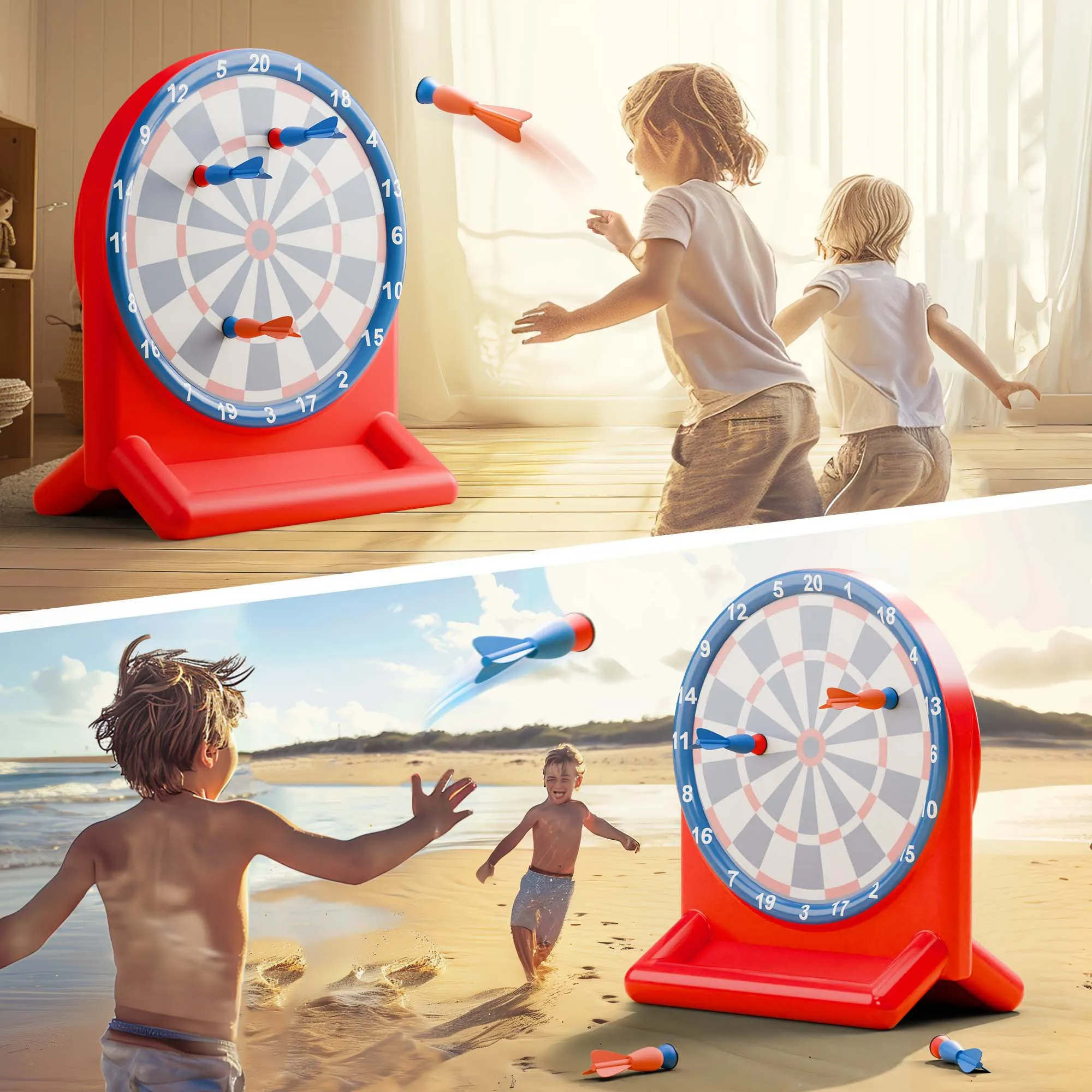 Kids Swimming Pool Toys, Inflatable Floating Dart Board Water Game