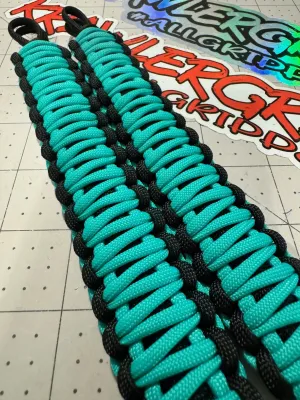 Krawlergrips Atwood Teal Paracord grab handles.