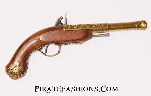 Left Handed Queen Anne Flintlock Pistol (Non-Firing Replica)