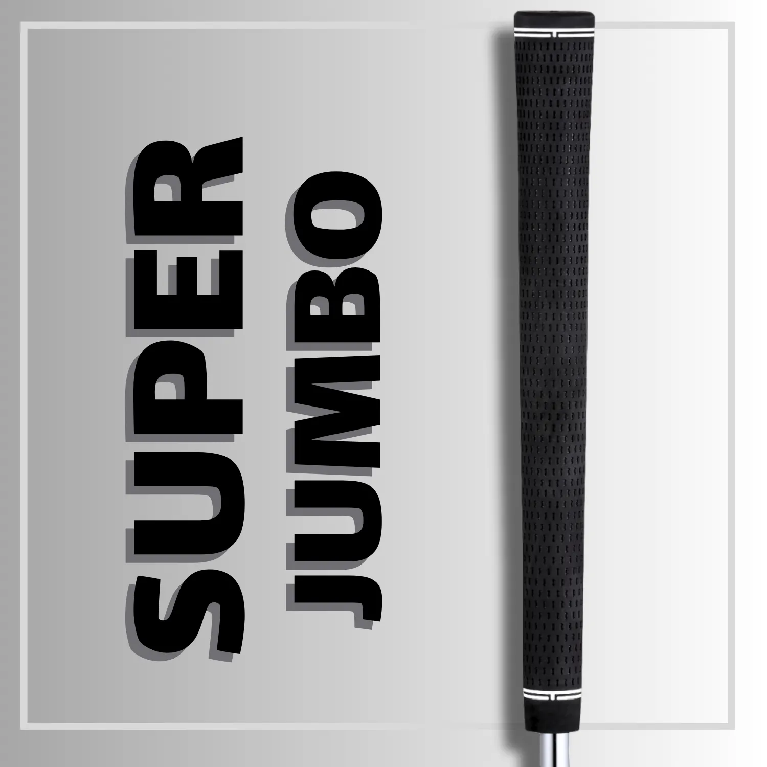 Majek Golf Club Grips Super Jumbo Extra Large Tour 360 Degree Black - NO LOGO - Round .600 Extra Large XL XXL Great for Tall Golfers with Big Hands - Premium Rubber Golf Grips -High Traction