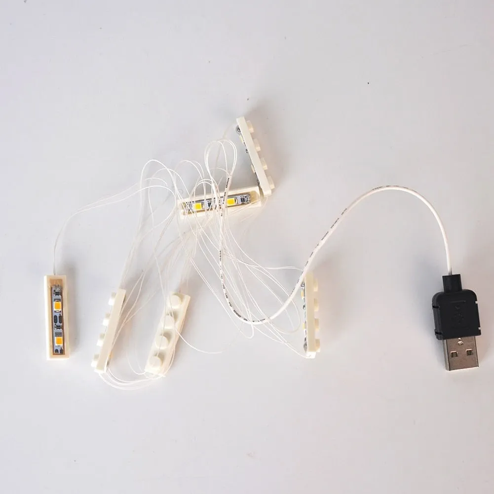 MOC  Compatible  LED High Quality White And Warm White Led Light Kit Light Accessories For Building Bricks Toy