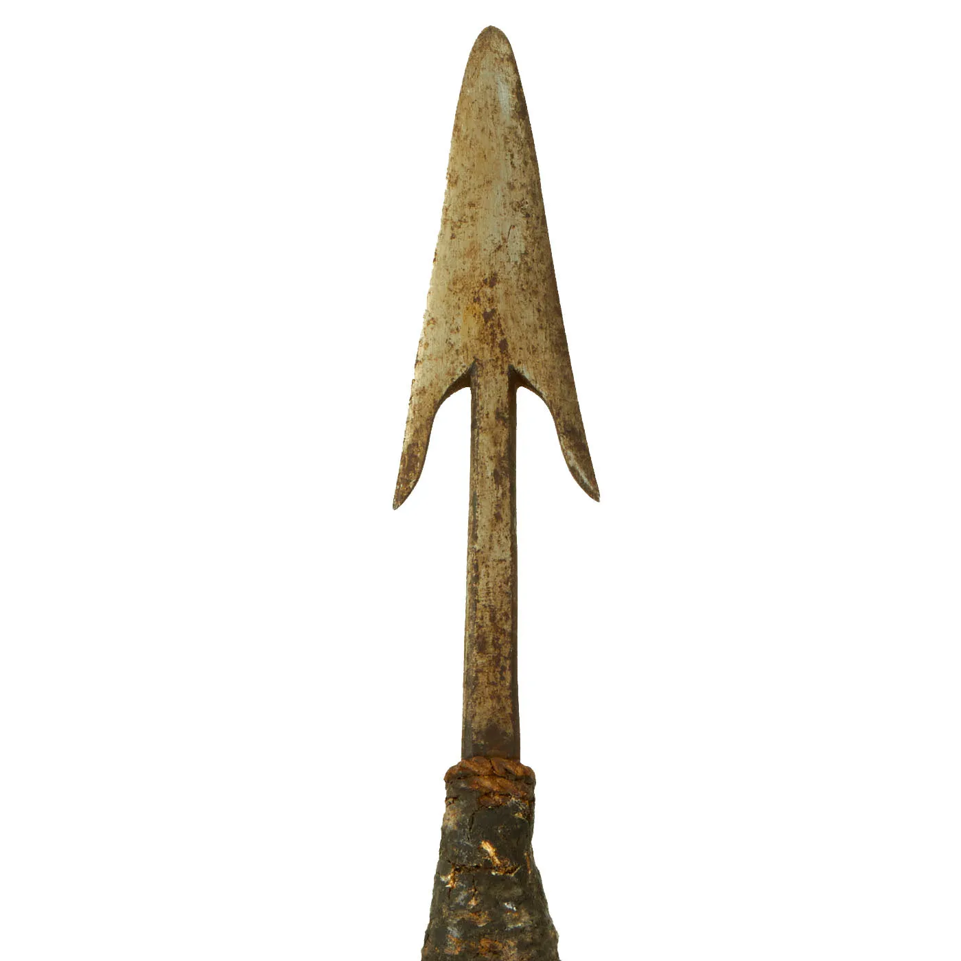 Original 19th Century Philippines Bagobo People Sibat Spear With Detachable Spear Head