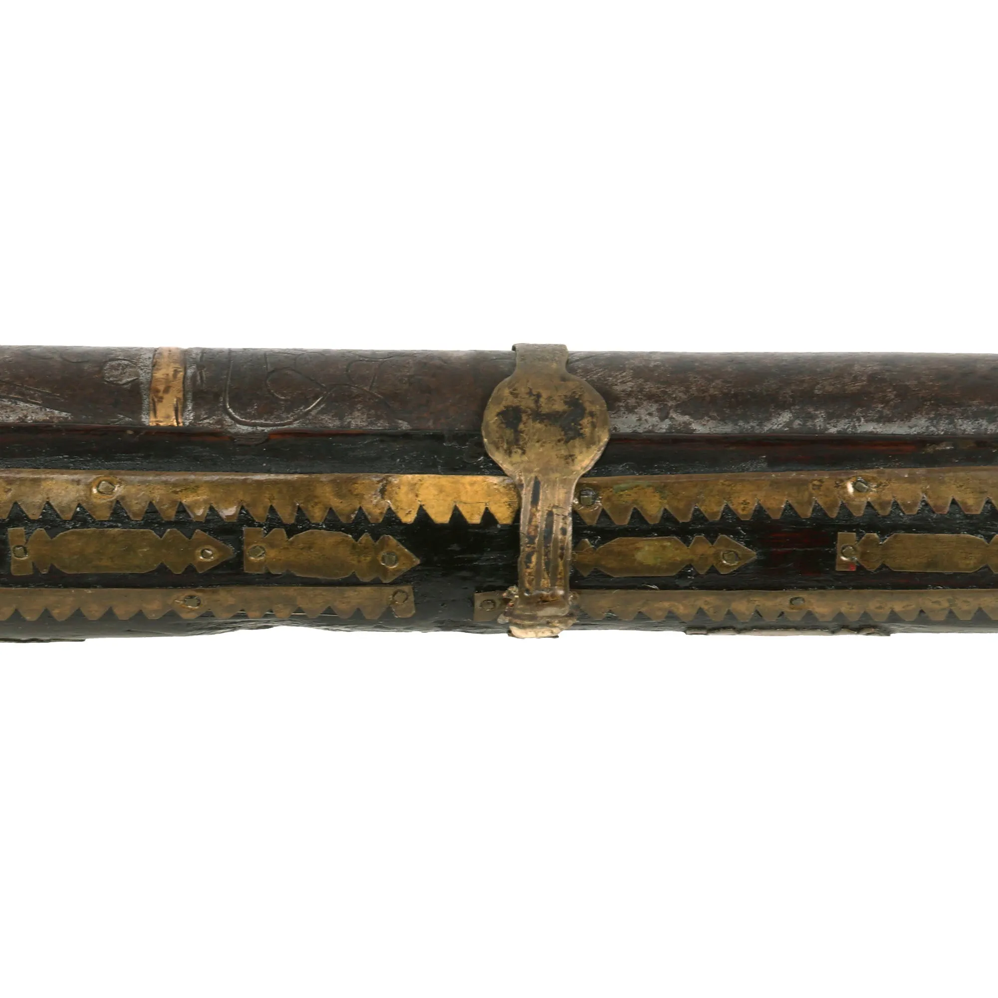 Original Afghan 19th Century Flintlock Jezail Musket with East India Company Rampart Lion Marked Brown Bess Lock