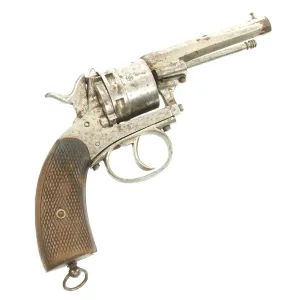 Antique Belgian .32 Rimfire Open Top Revolver - Circa 1870, Liège Proofed, for U.S. Market