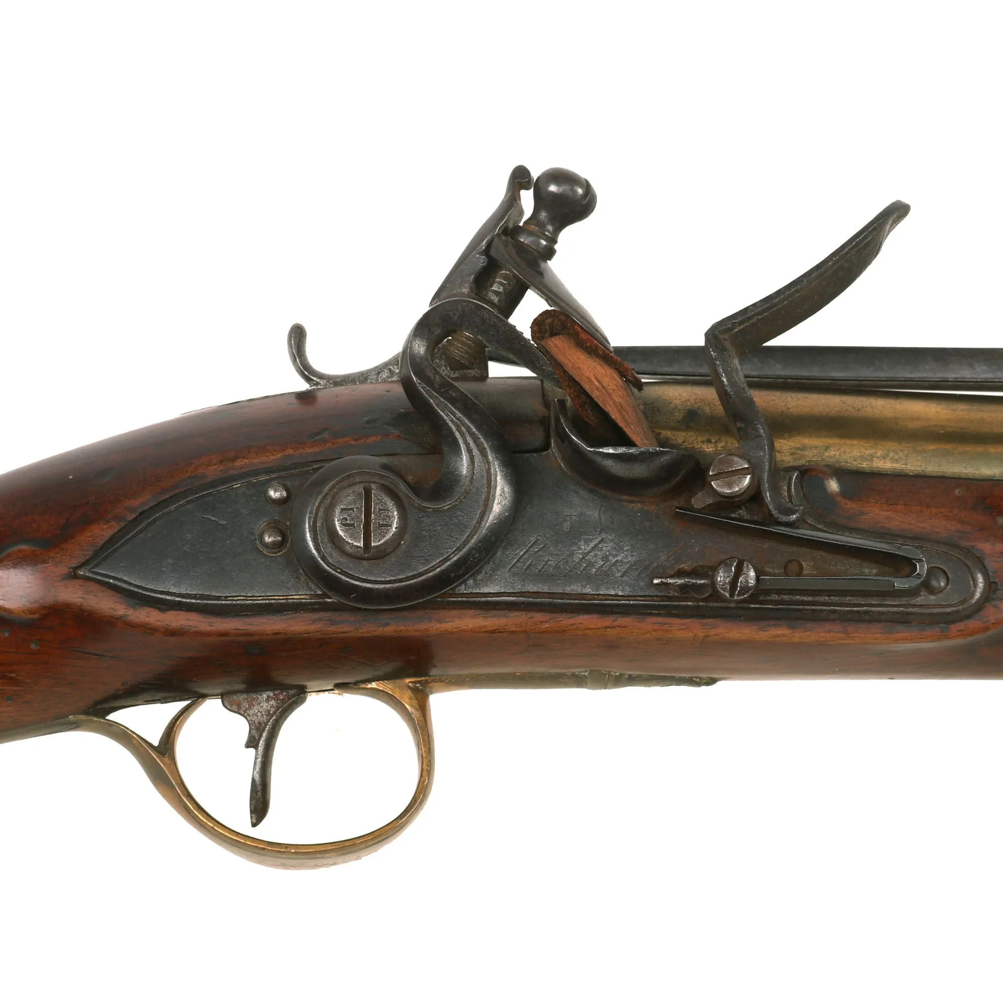 Original British Brass Barrel Flintlock Coaching Blunderbuss by Joseph & William Richards of London with Spring Loaded Bayonet - circa 1810