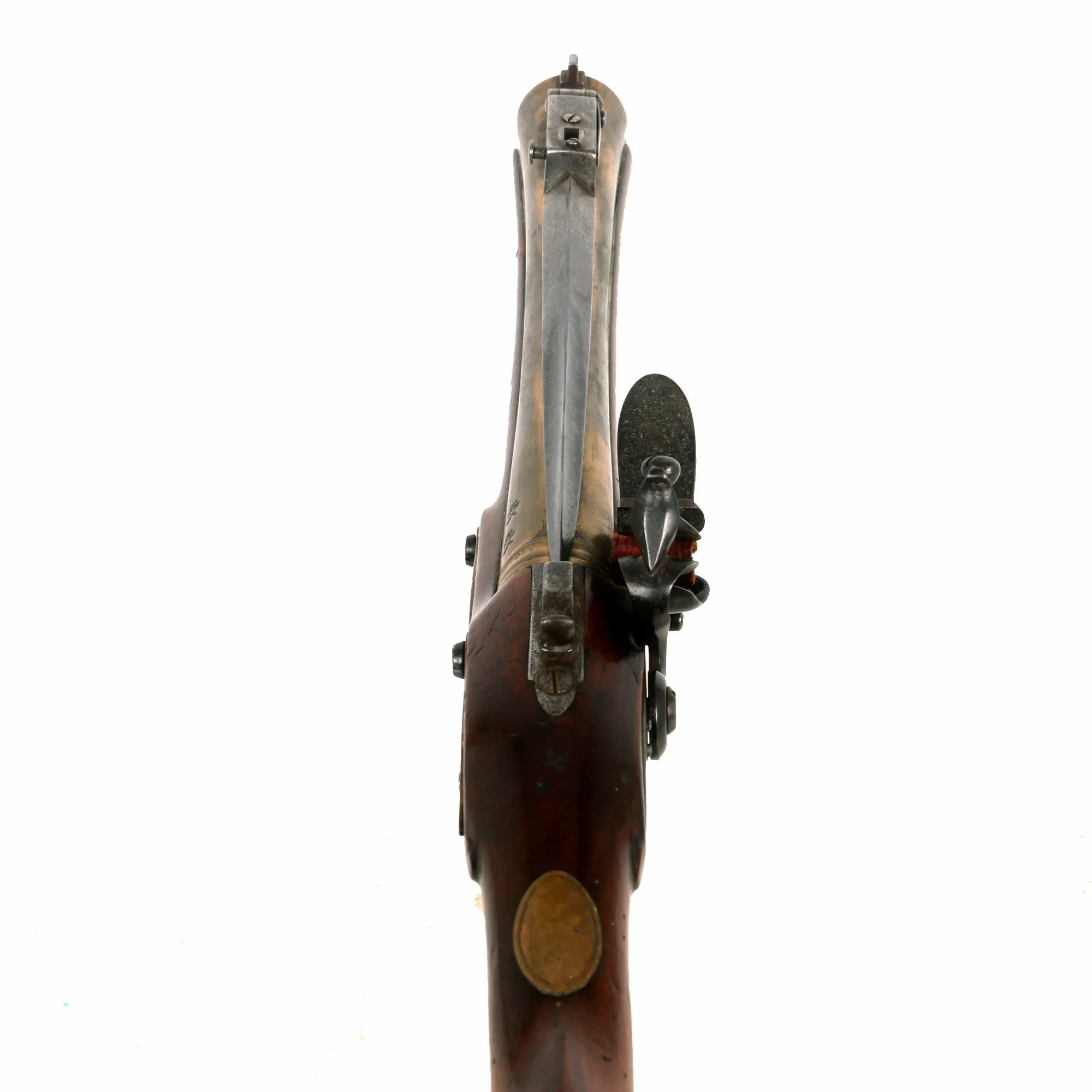 Original British Brass Barrel Flintlock Coaching Blunderbuss by Joseph & William Richards of London with Spring Loaded Bayonet - circa 1810