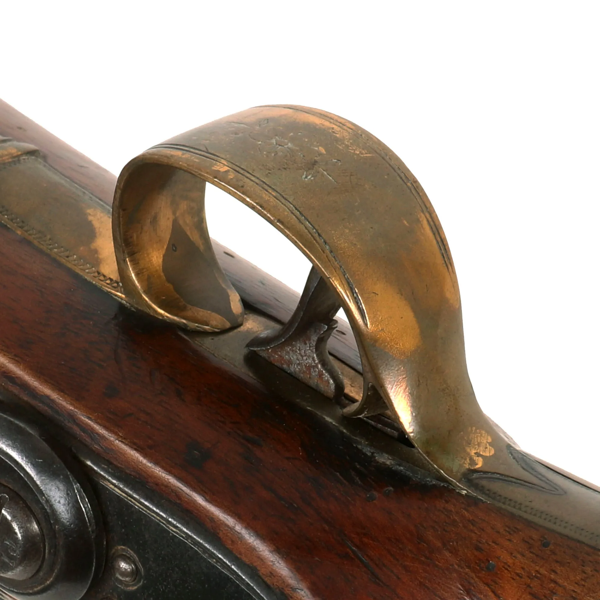 Original British Brass Barrel Flintlock Coaching Blunderbuss by Joseph & William Richards of London with Spring Loaded Bayonet - circa 1810