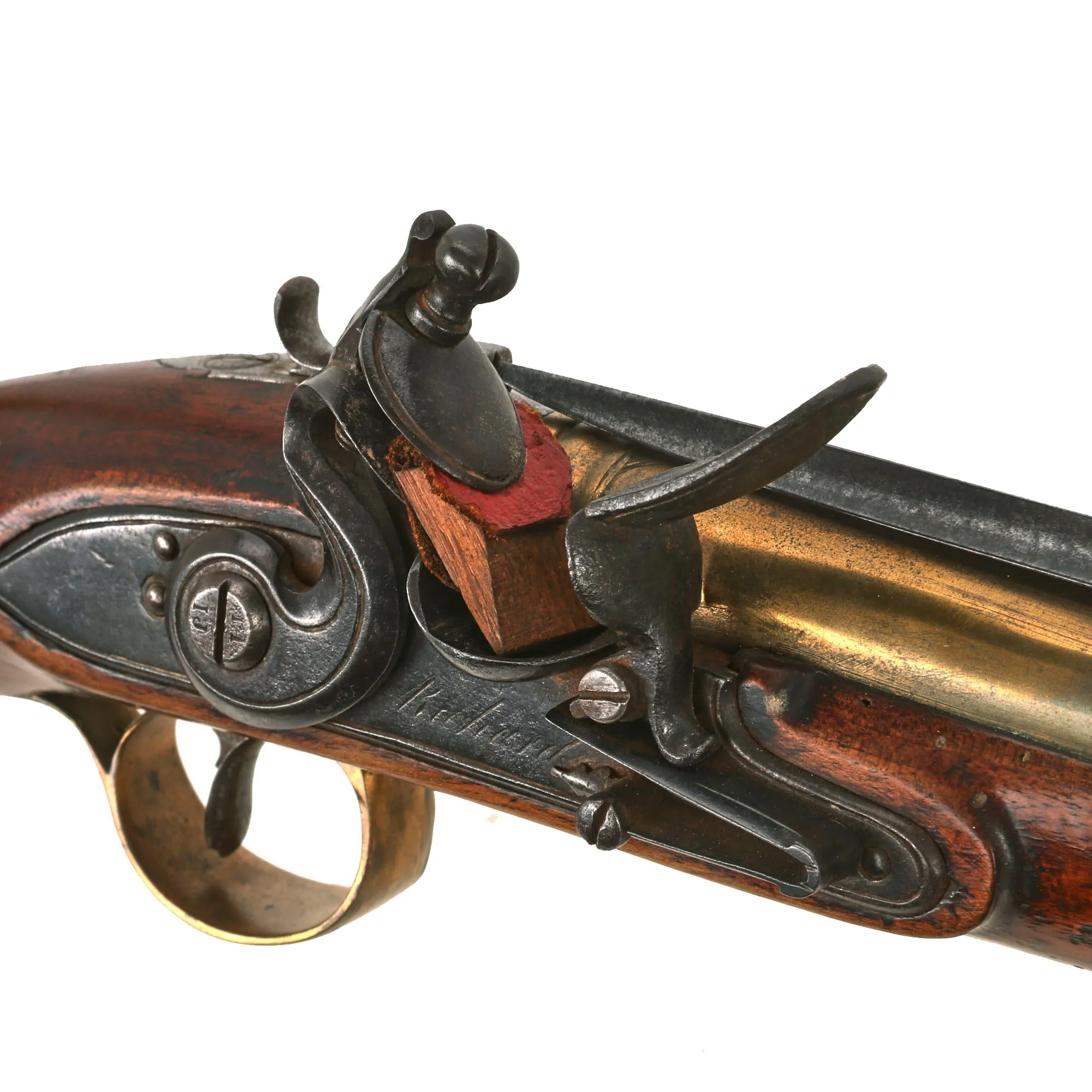 Original British Brass Barrel Flintlock Coaching Blunderbuss by Joseph & William Richards of London with Spring Loaded Bayonet - circa 1810