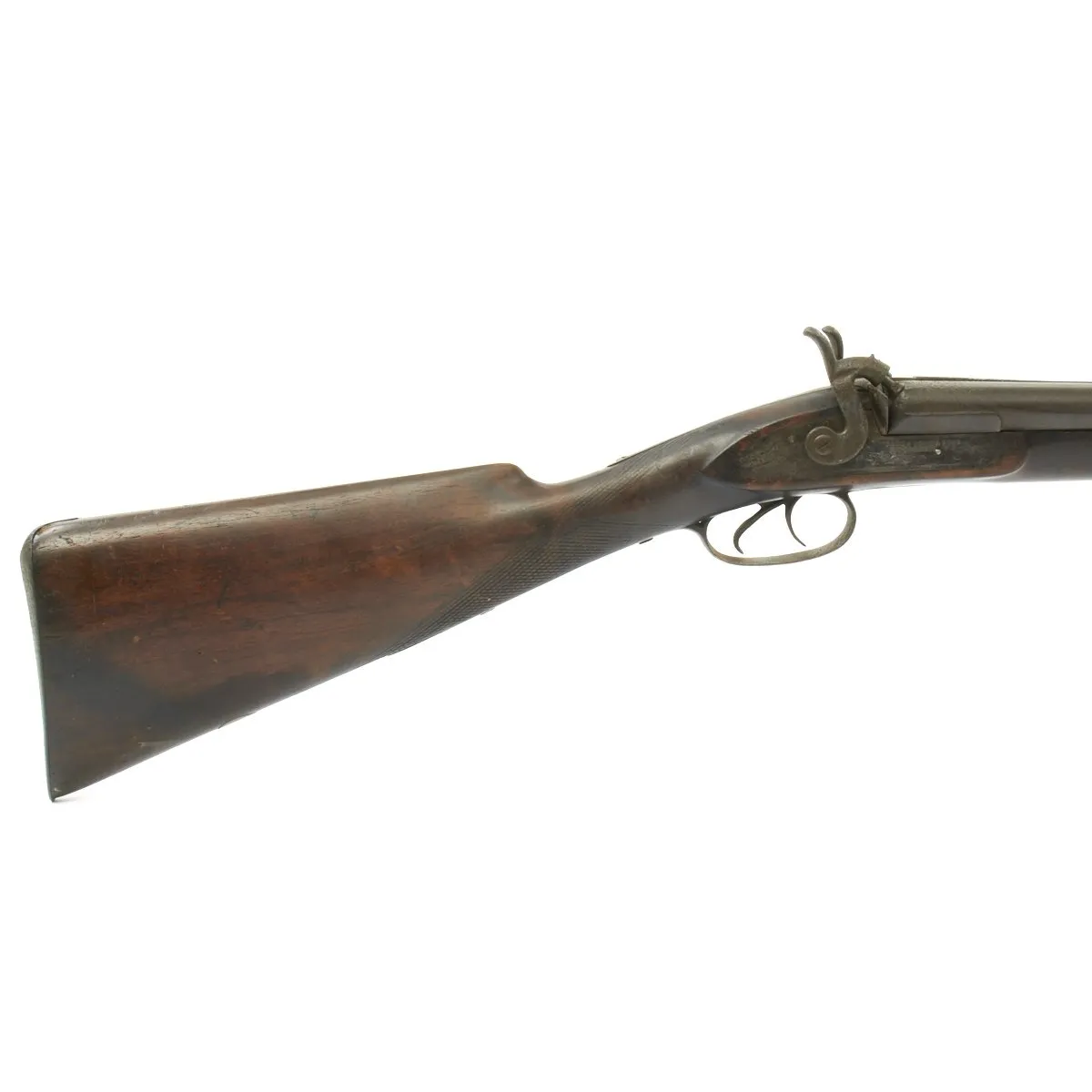 Original British Double Bbl. 16ga. Percussion Shotgun Sold in U.S. by James Bown & Sons - c.1840