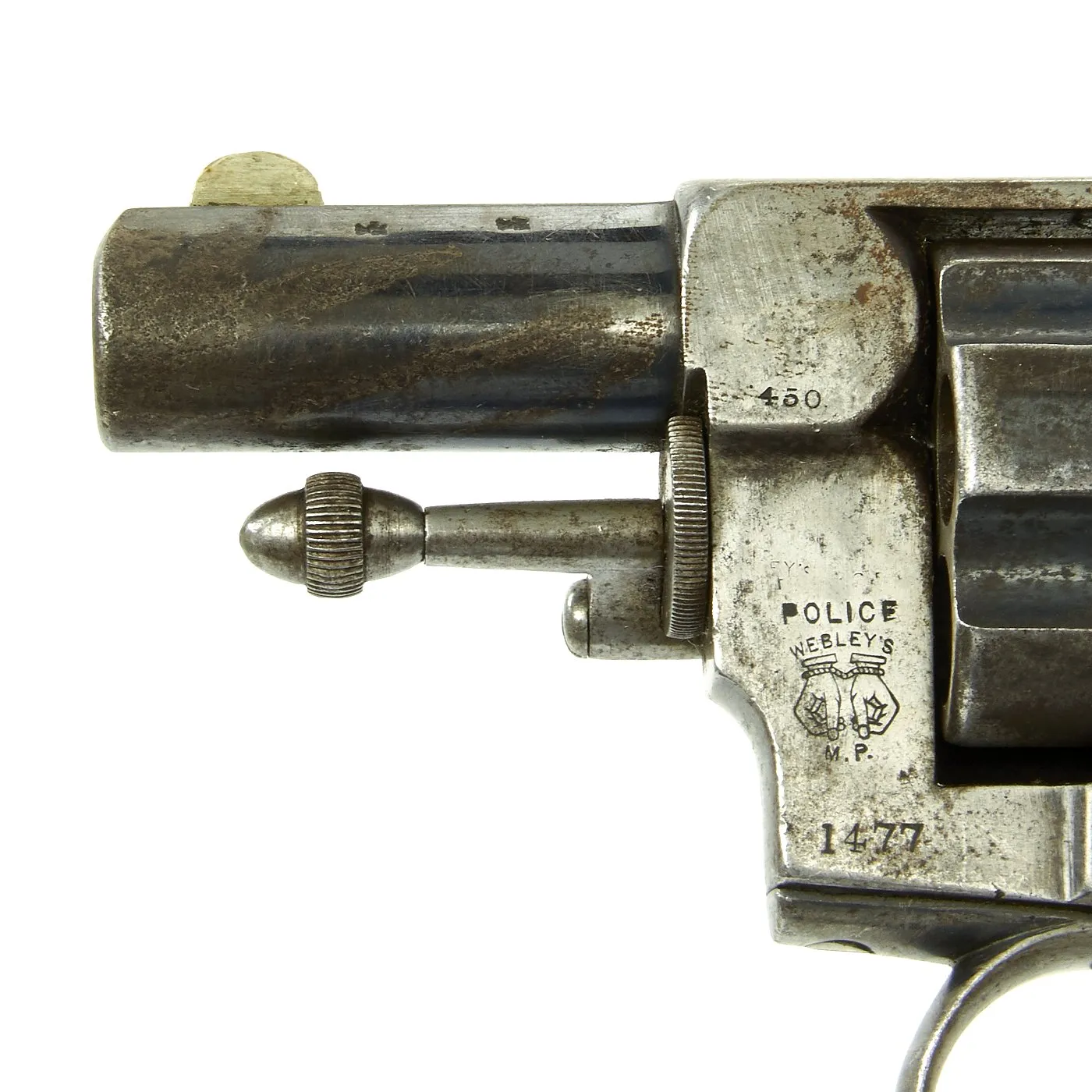 Original British P. Webley & Son Metropolitan Police Revolver in .450 circa 1885 - Serial 88981