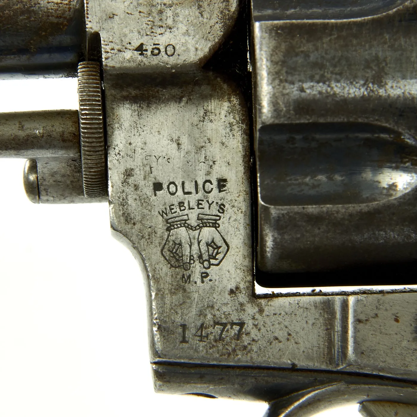 Original British P. Webley & Son Metropolitan Police Revolver in .450 circa 1885 - Serial 88981