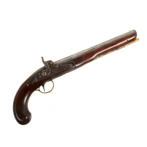 Original British Percussion Converted Flintlock Officer's Dueling Pistol by Ketland & Co. - Circa 1810