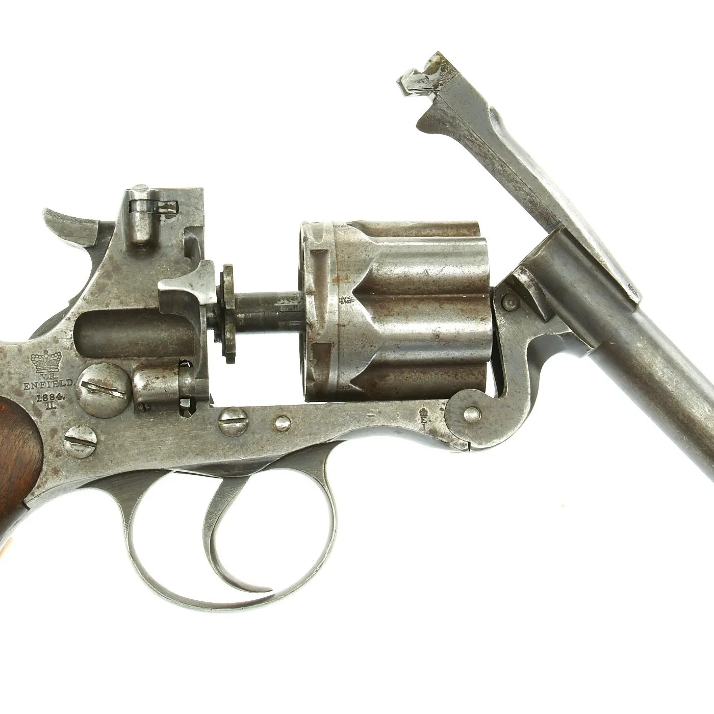 Original British Victorian Enfield Model 1881 MkII Service Revolver in .476 Enfield - Dated 1884