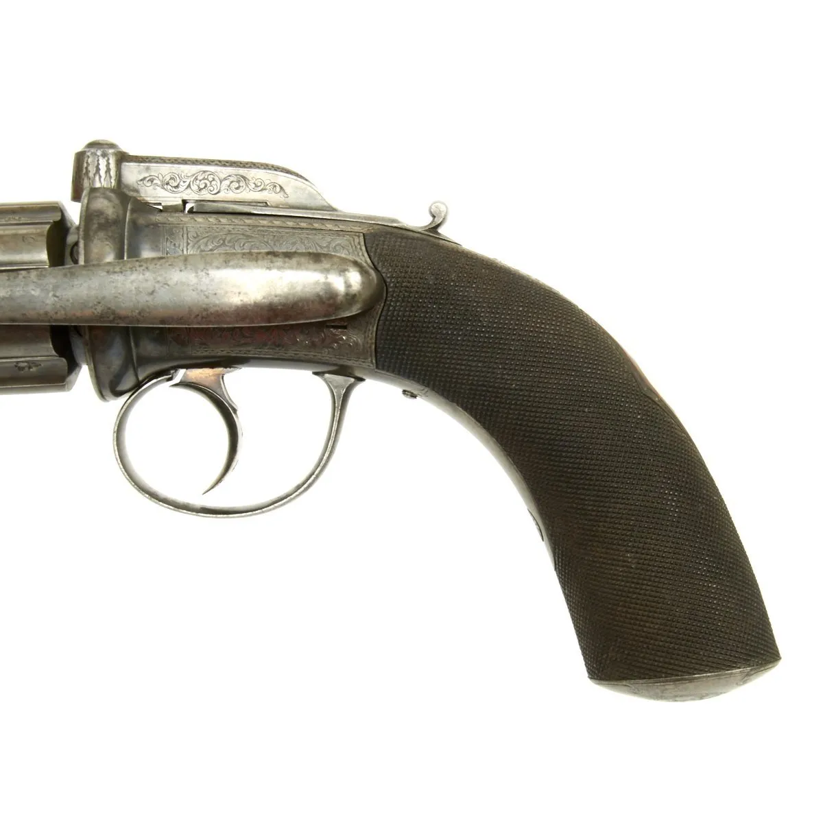 Original British Victorian Six-Shot Percussion Pepperbox Revolver by Samuel Nock - Circa 1850