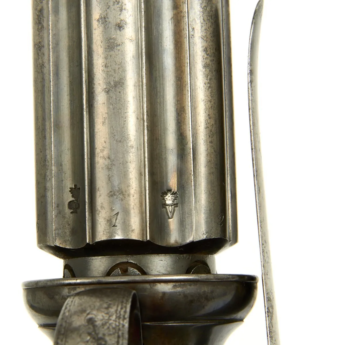 Original British Victorian Six-Shot Percussion Pepperbox Revolver by Samuel Nock - Circa 1850