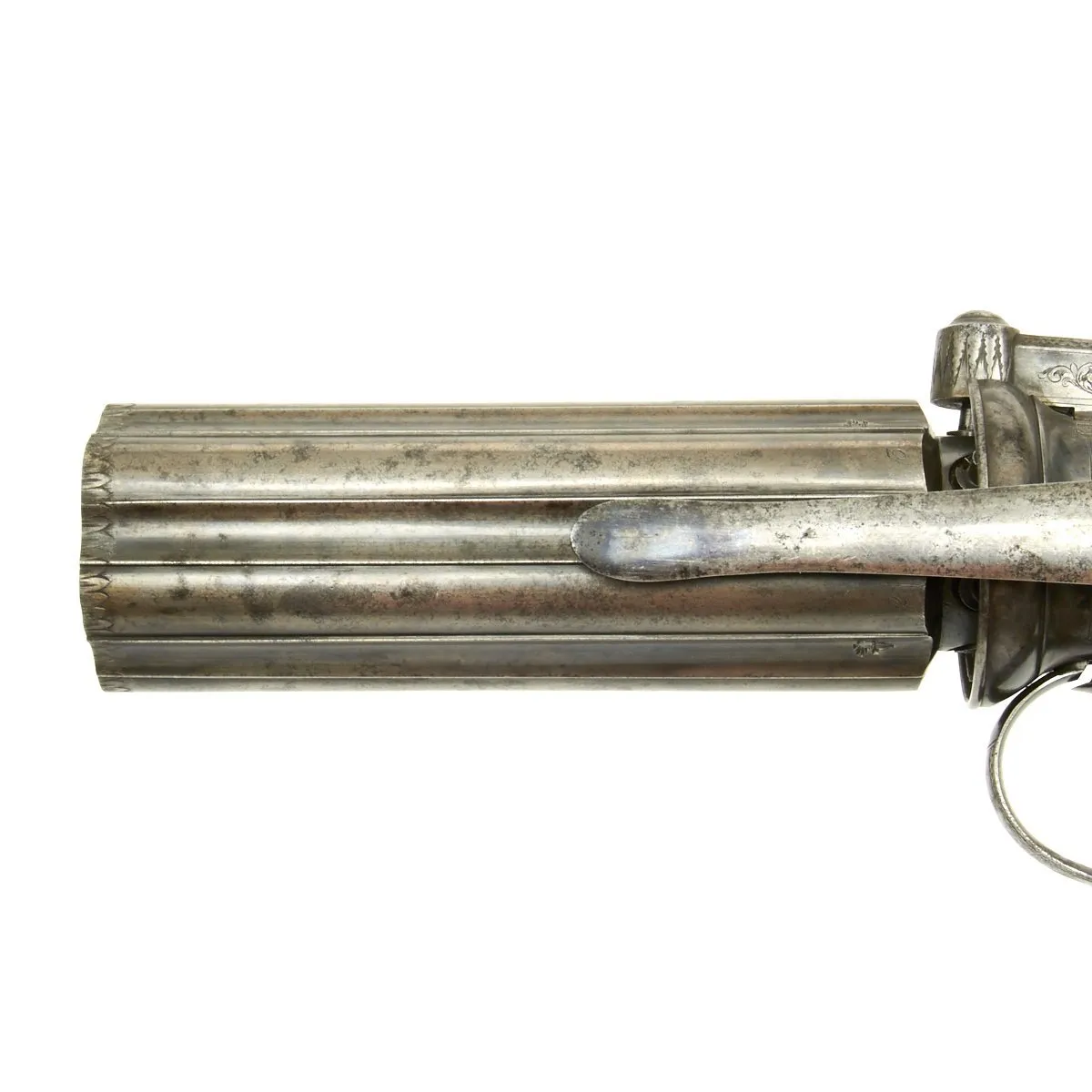 Original British Victorian Six-Shot Percussion Pepperbox Revolver by Samuel Nock - Circa 1850