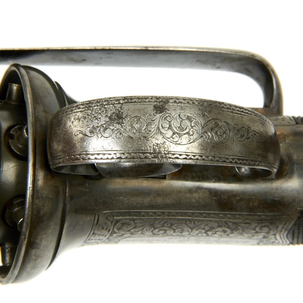 Original British Victorian Six-Shot Percussion Pepperbox Revolver by Samuel Nock - Circa 1850