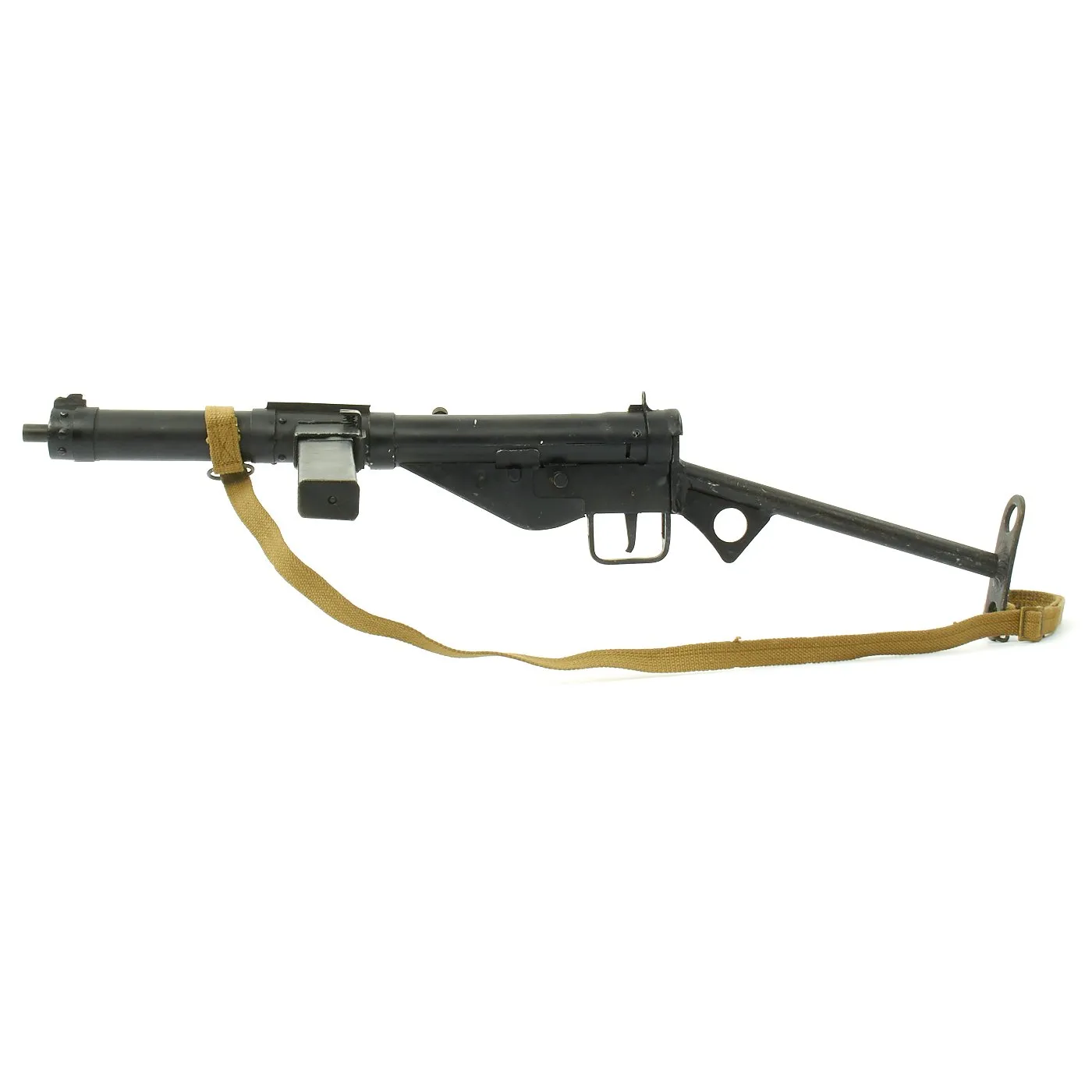 Original British WWII Sten MkIII Display SMG with Sling - Serial No. 14657