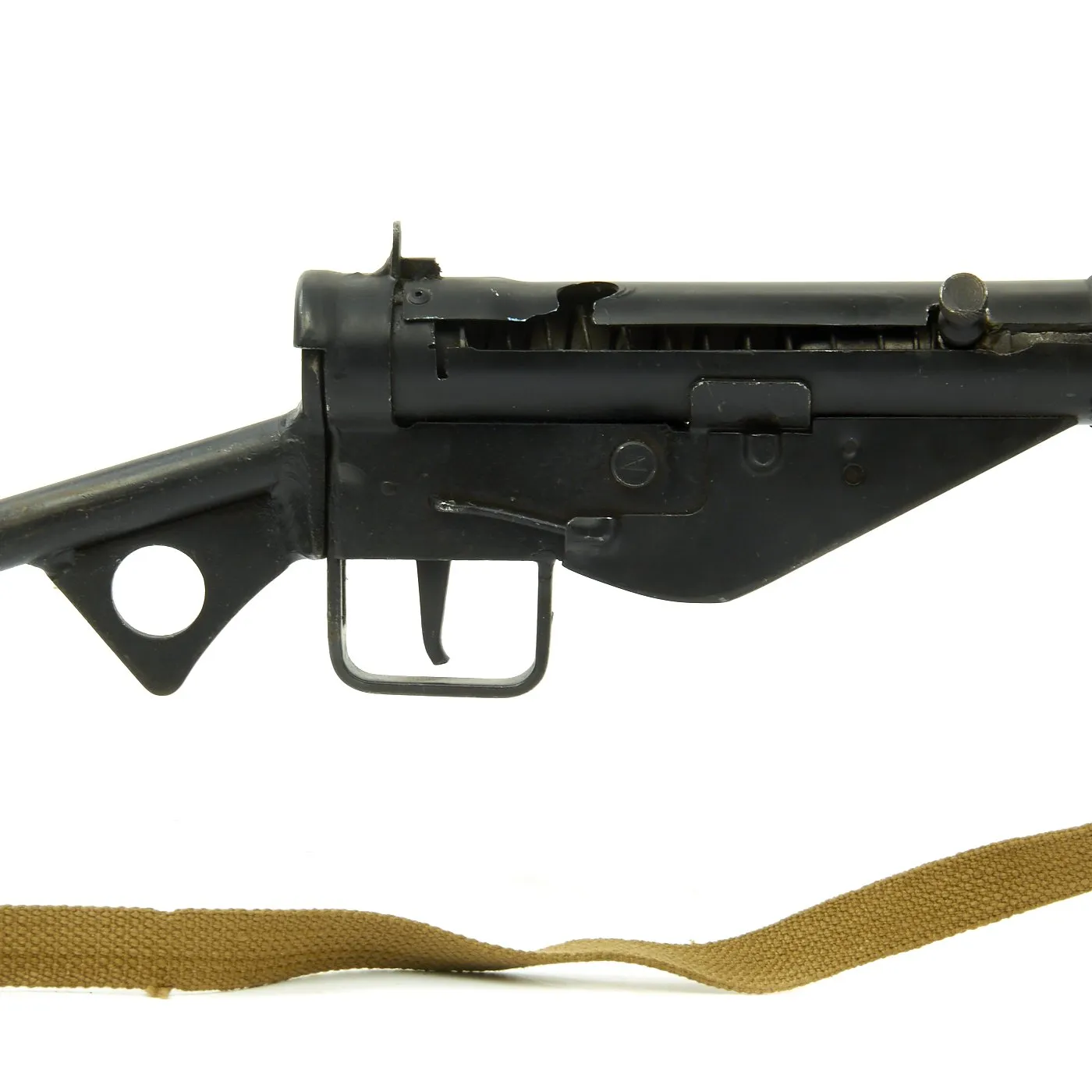 Original British WWII Sten MkIII Display SMG with Sling - Serial No. 14657