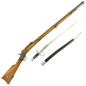 Original Danish M1867/96 Remington Rolling Block Rifle with Saber Bayonet dated 1884 - Serial 65034