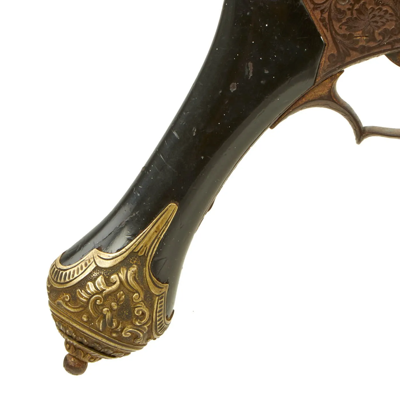 Original Exceptional French Gold Washed 11mm Revolver Model of 1855 by Louis Perrin for Paris Exposition